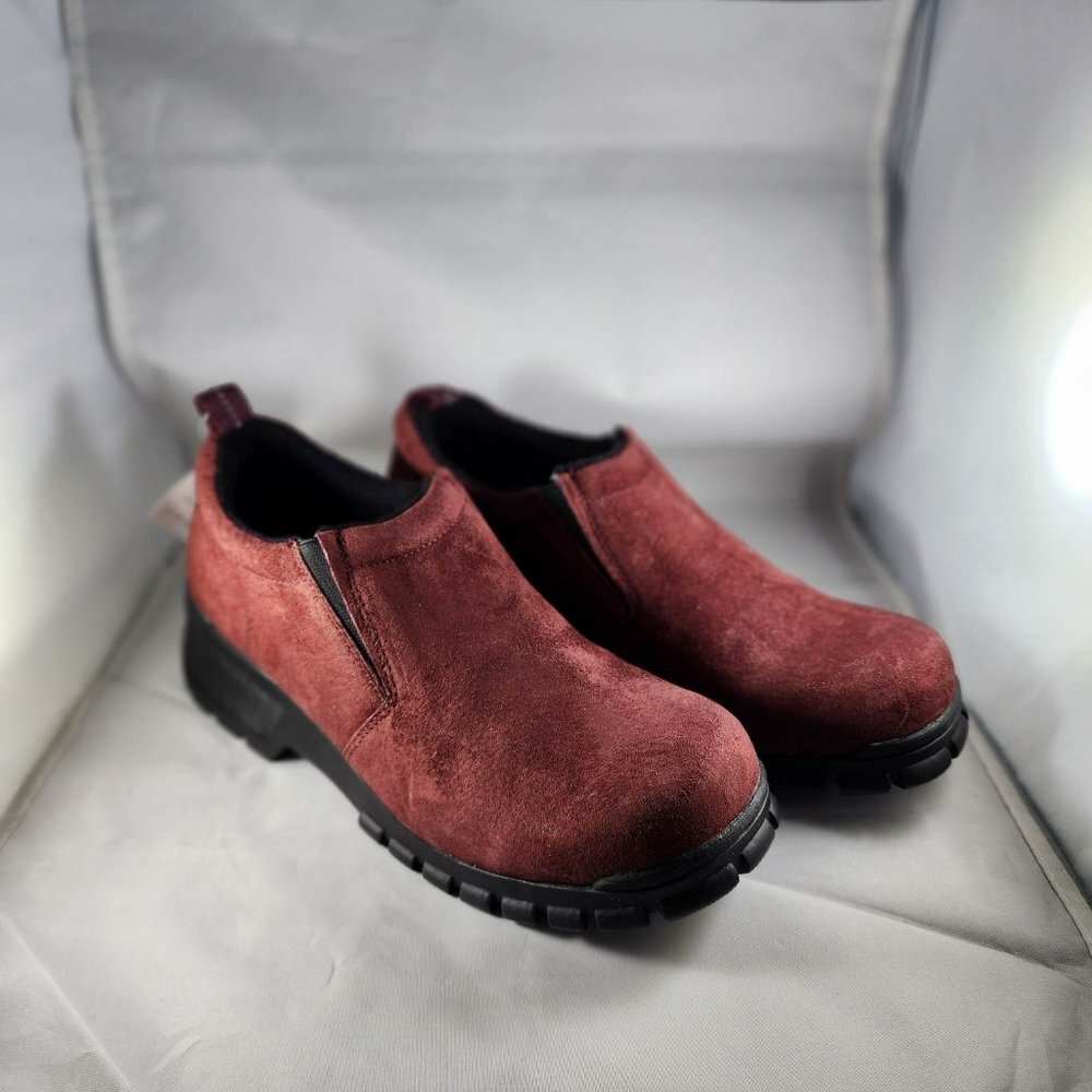 NWT Easyspirit Slip on shoes Dark Suede Wine - Picture 7 of 11